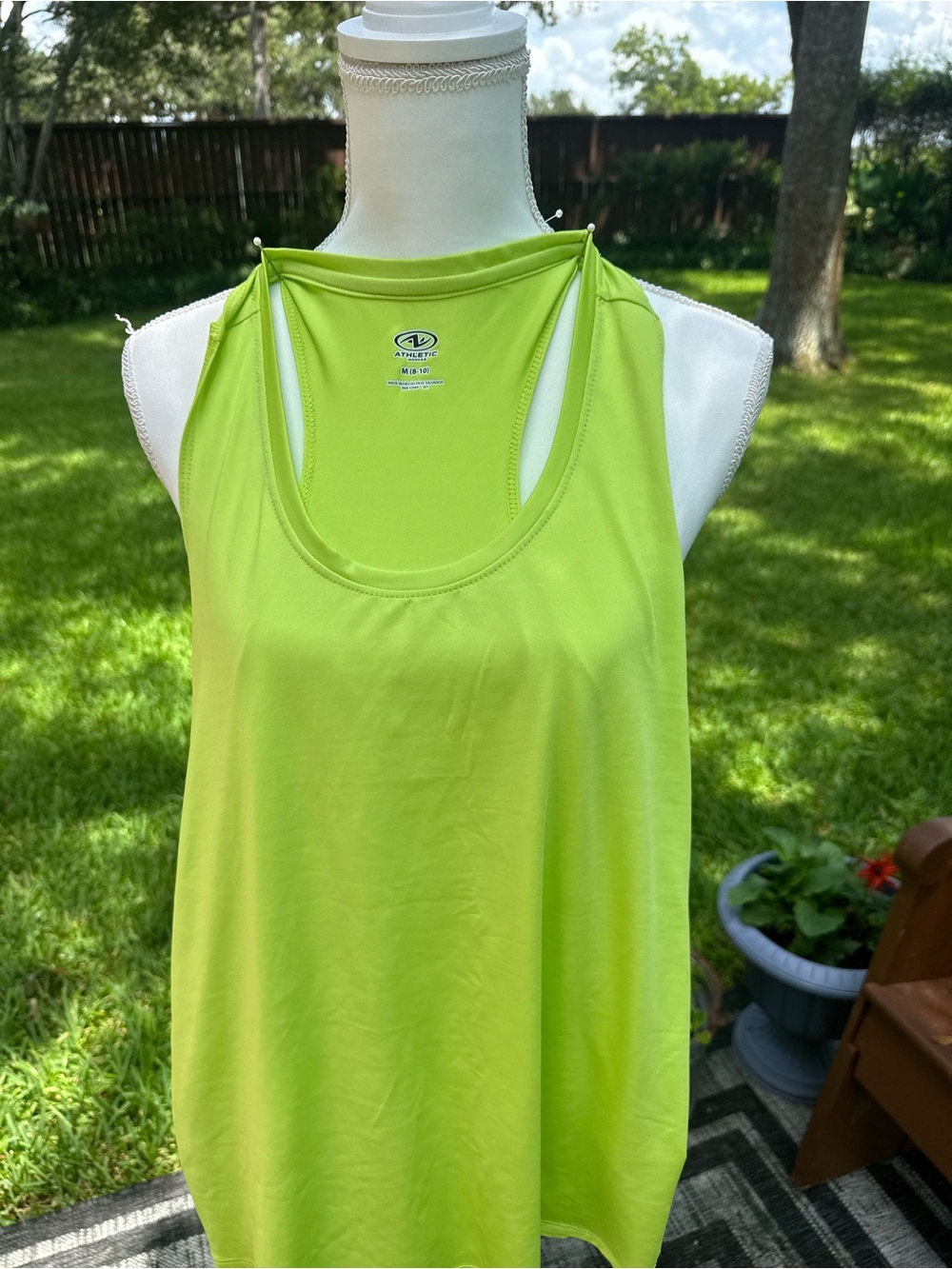 Athletic Works Lime Green Racerback Tank Top for Women